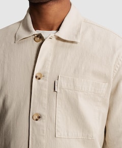 Heren overshirt beige