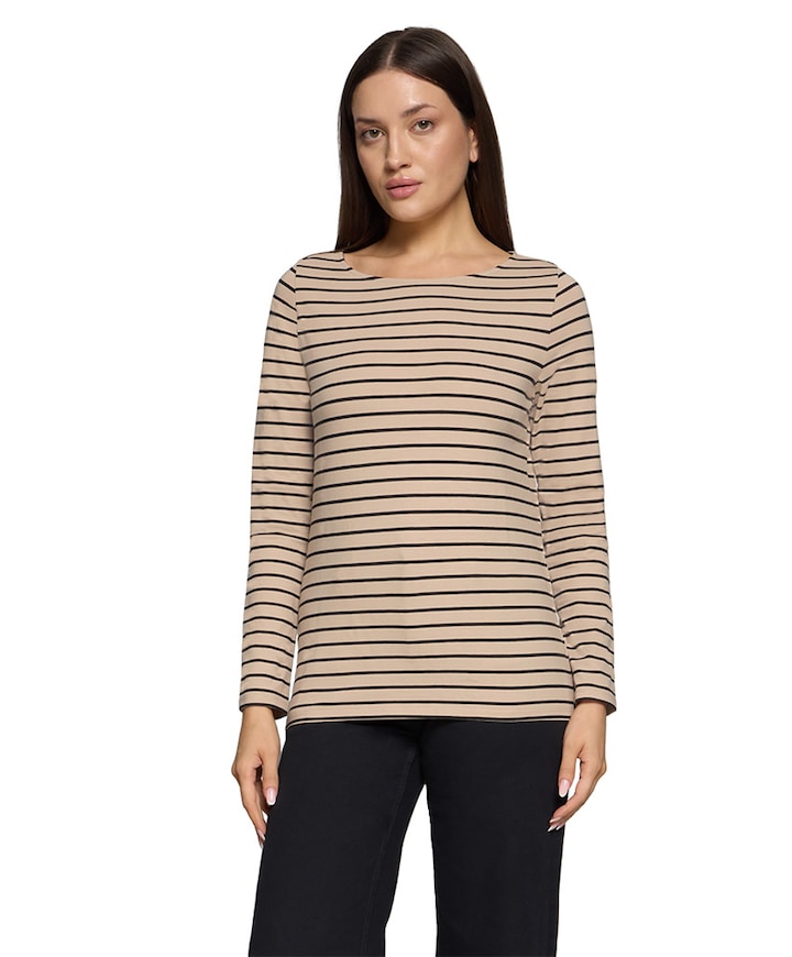 Dames longsleeve beige