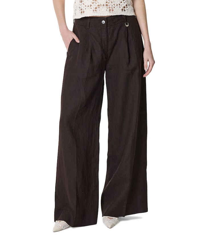 BRITT dames pantalon bruin