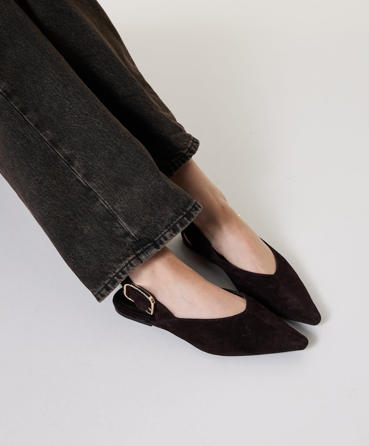 Sianna dames slingbacks bruin