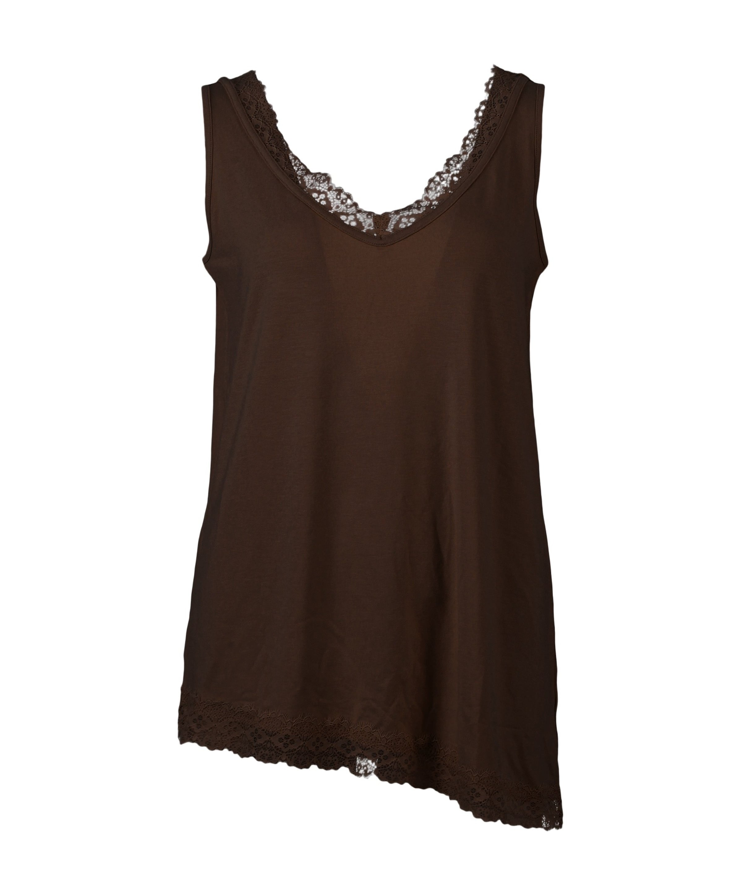 Dames top bruin