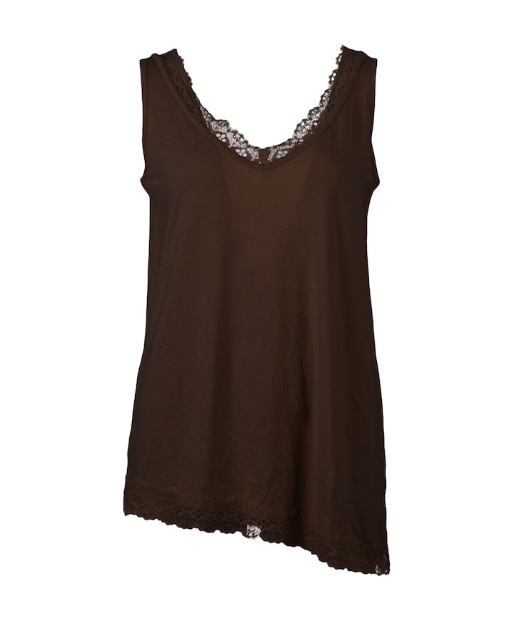 Dames top bruin