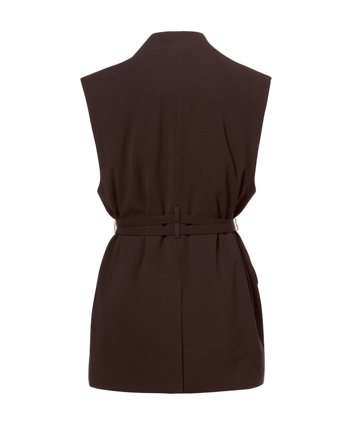 Dames gilet bruin