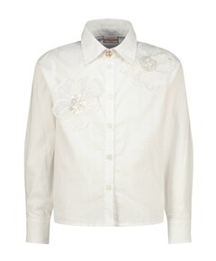 Meisjes blouse lange mouw wit
