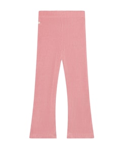 Flared Velvet meisjes broek roze