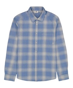 Heren overhemd lange mouw blauw