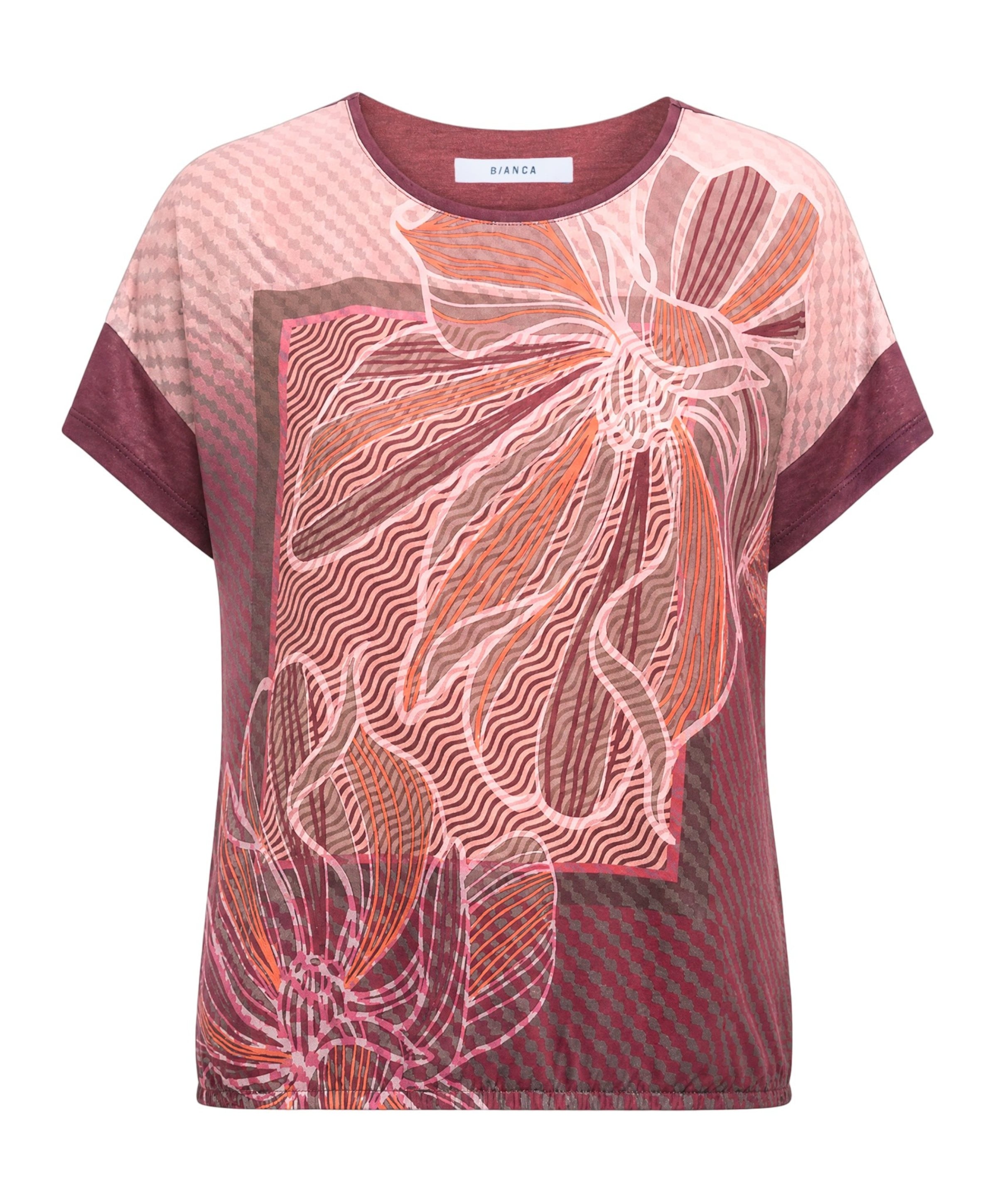 Dames T-shirt bordeaux