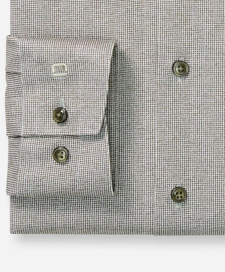 Heren overhemd lange mouw groen