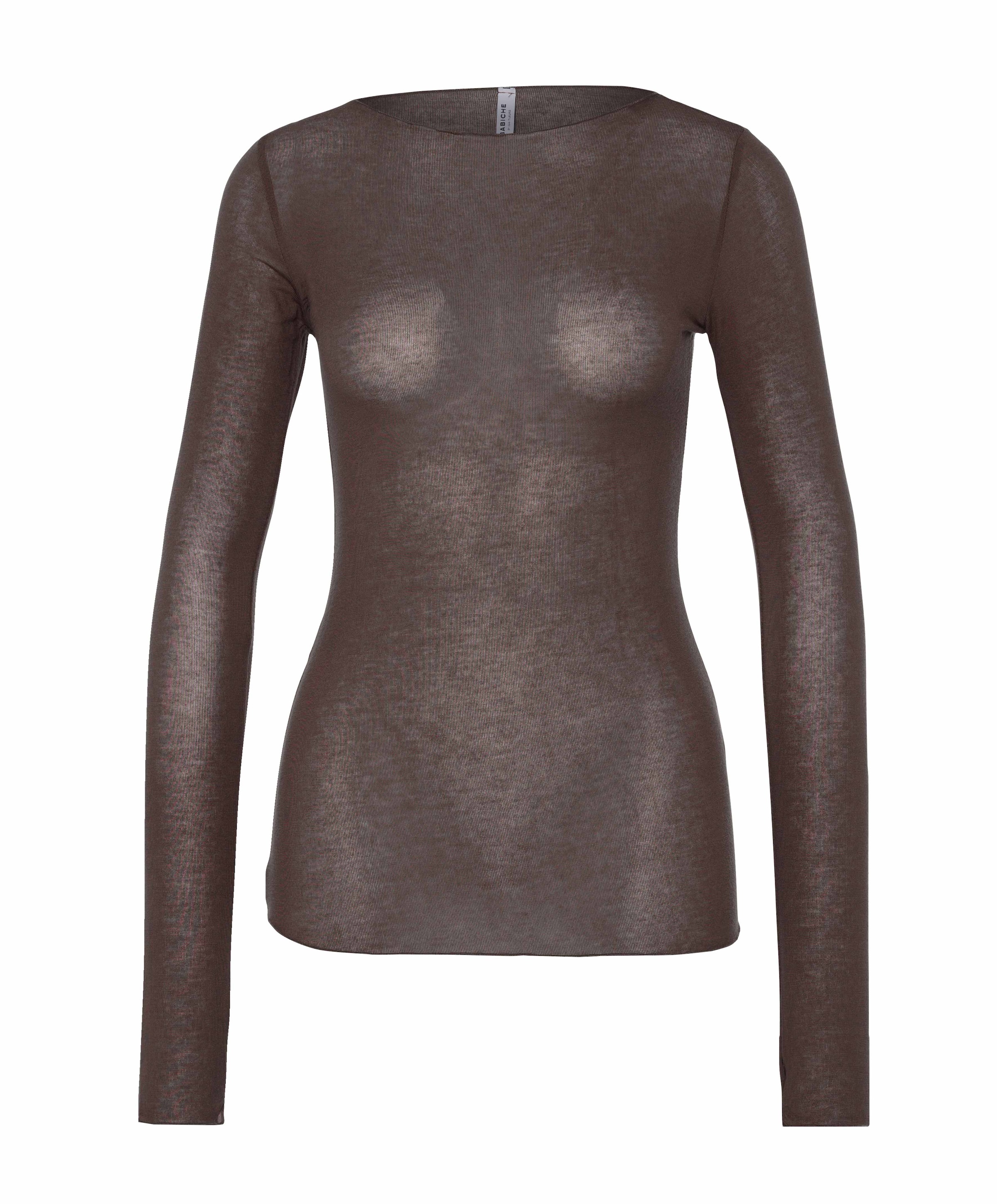 Dames longsleeve bruin