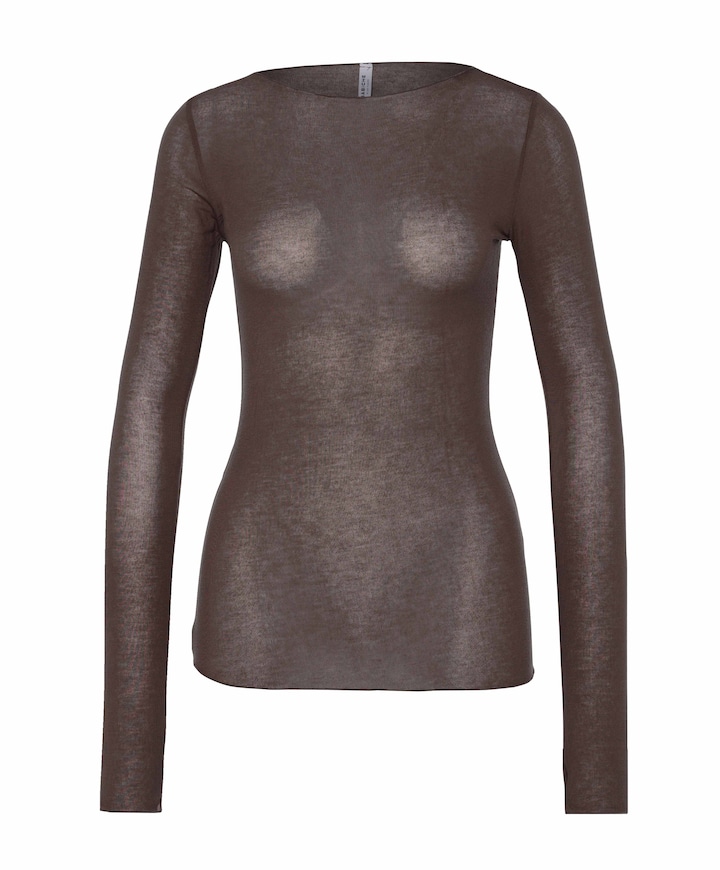 Dames longsleeve bruin