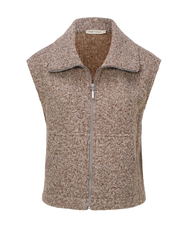 Dames vest bruin