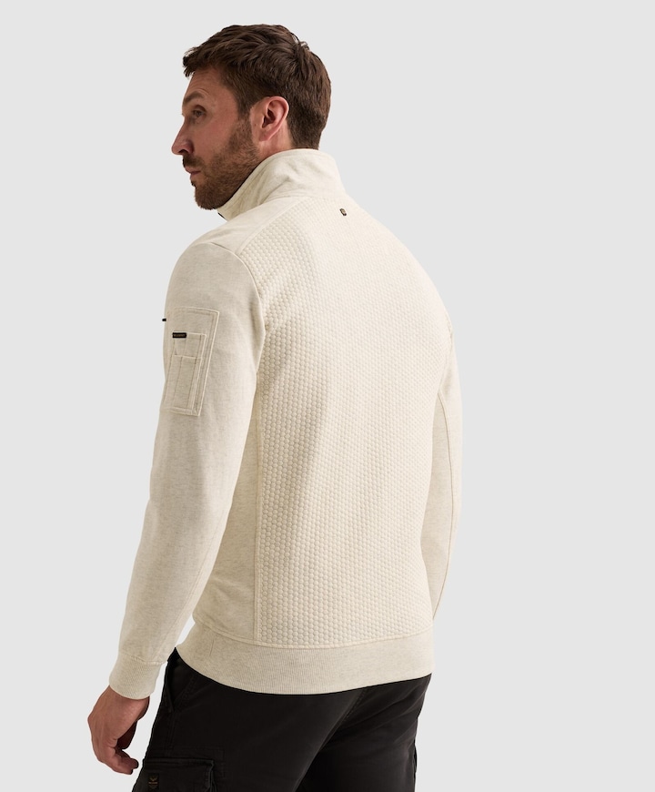 Heren vest ecru