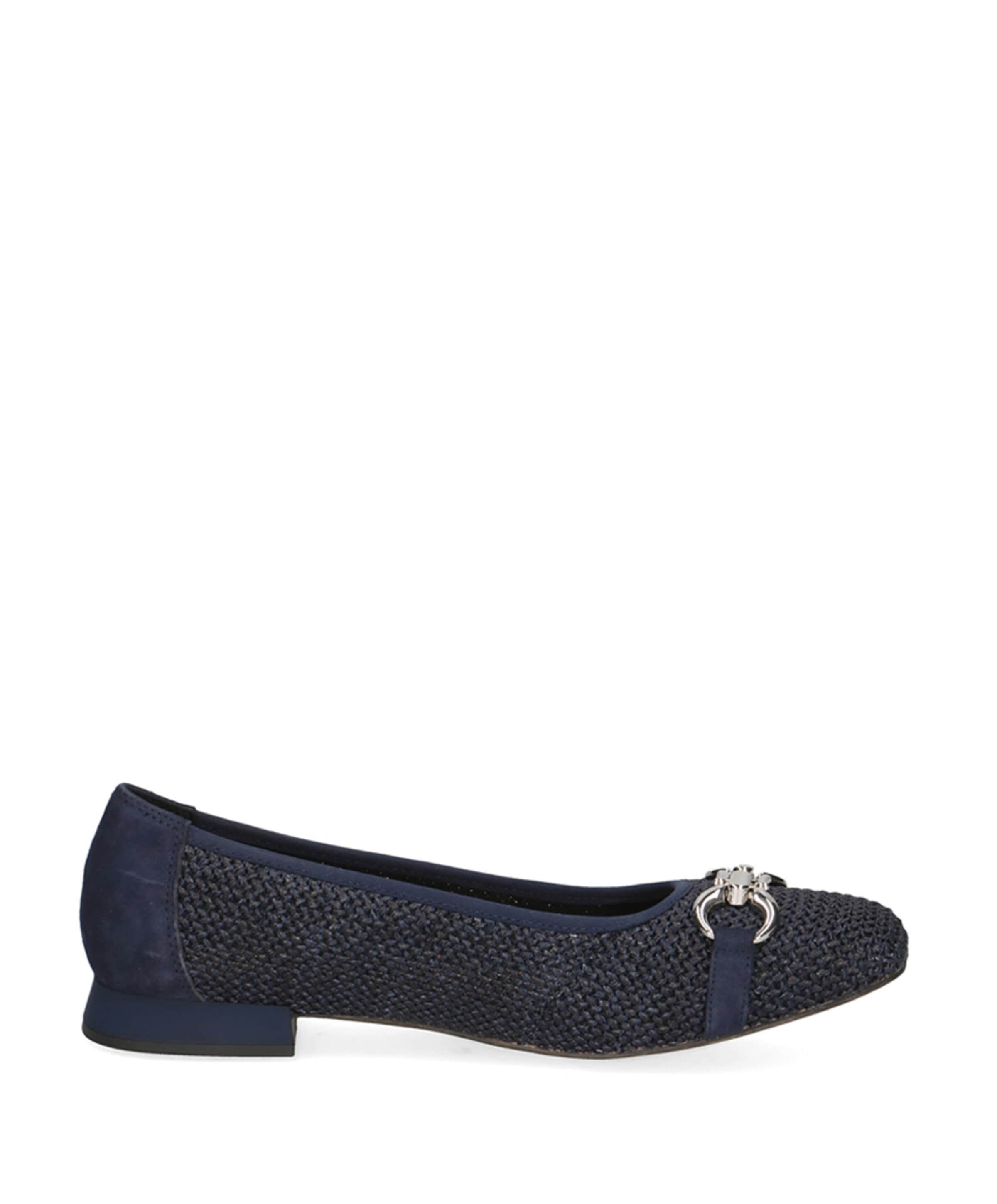 Woms dames ballerina's blauw