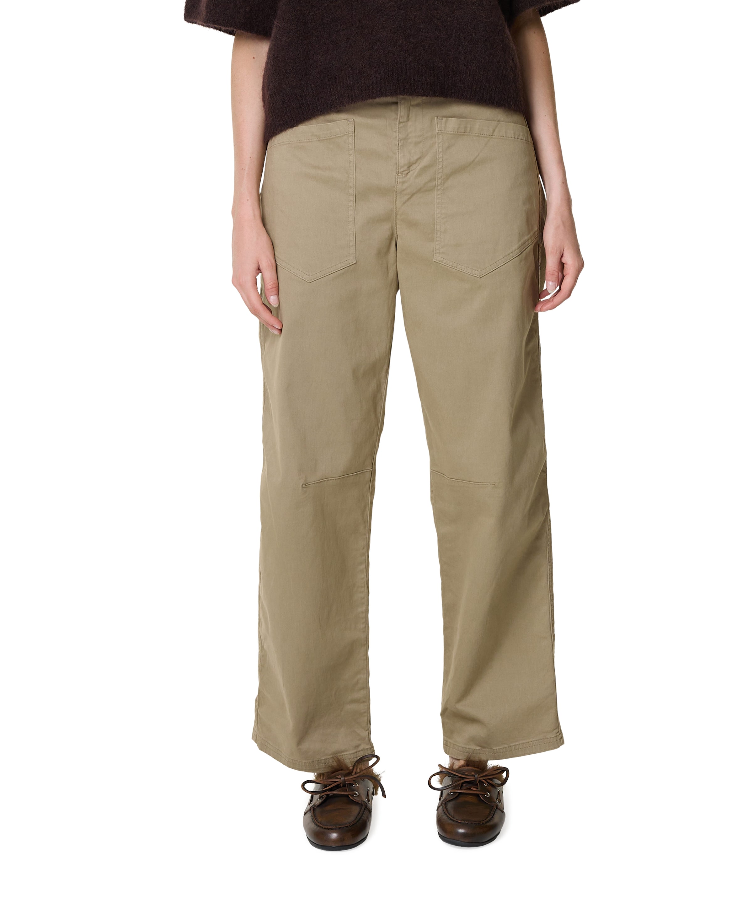 Trousers dames broek beige