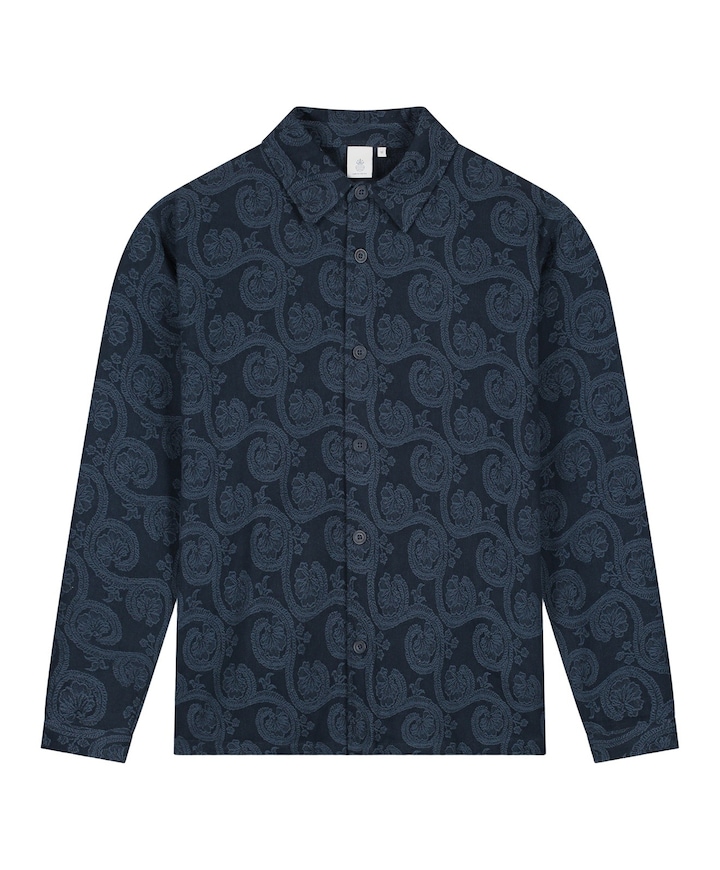 Heren overshirt blauw