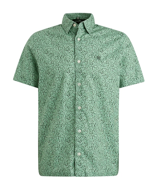 Overhemd korte mouw groen