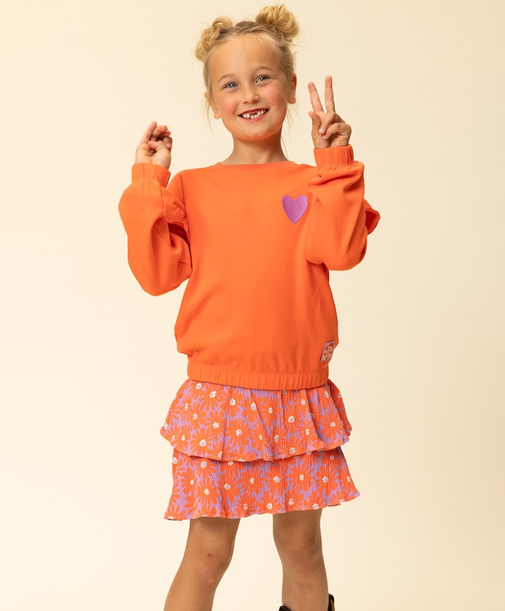 Meisjes sweater oranje
