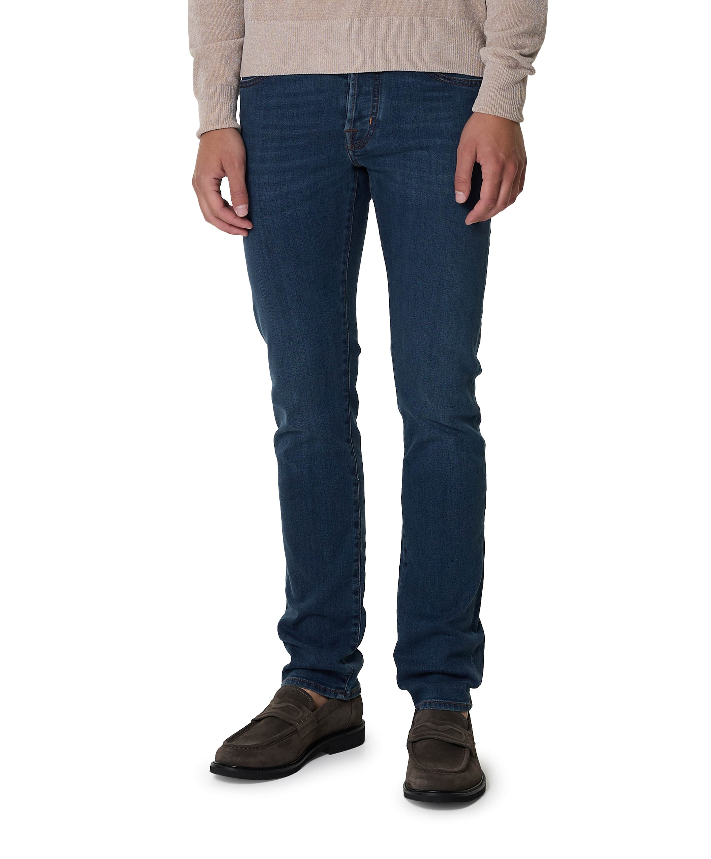 Nick Slim 5 pkt heren jeans blauw