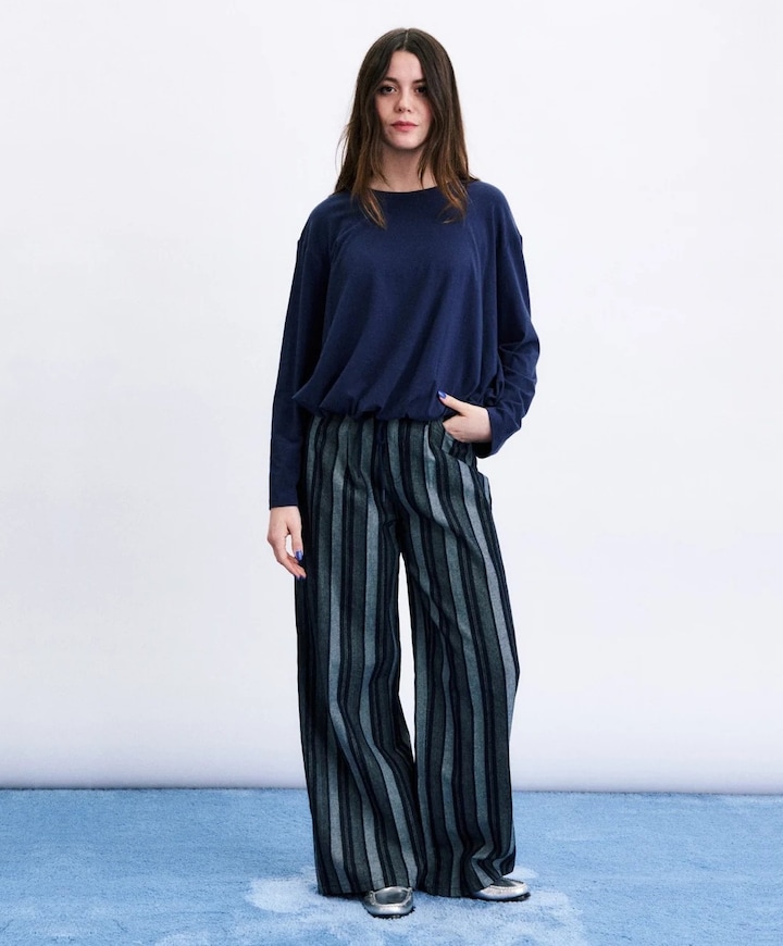 Dames longsleeve blauw