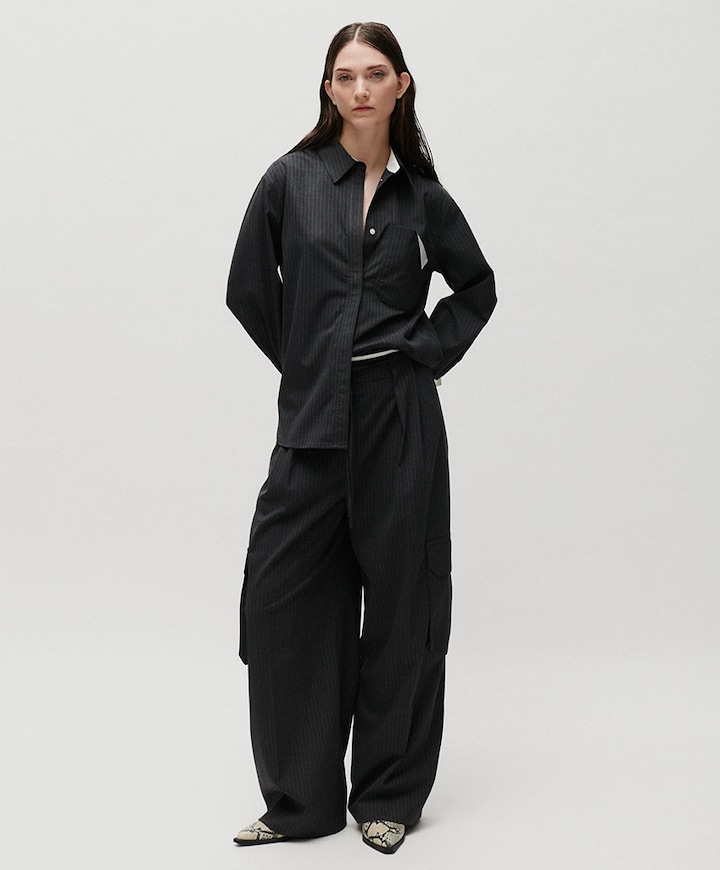 Dames blouse grijs