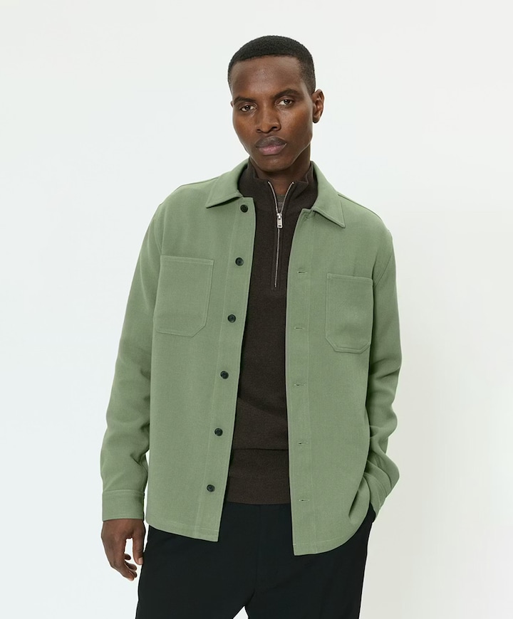 Heren overshirt groen