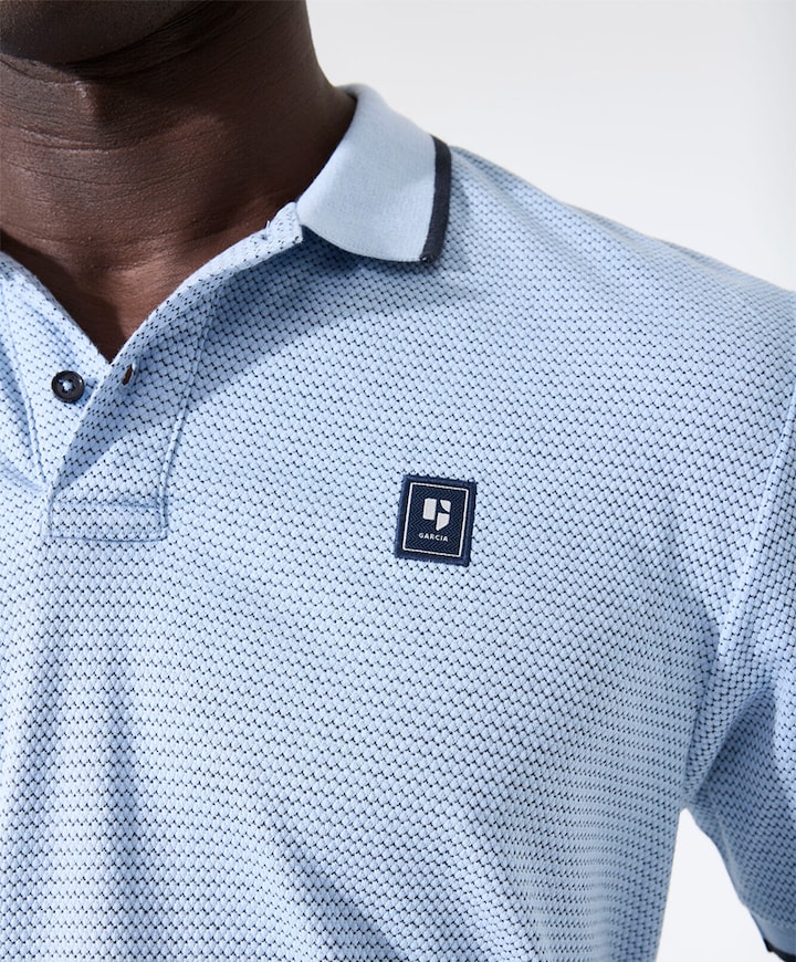 Heren polo blauw