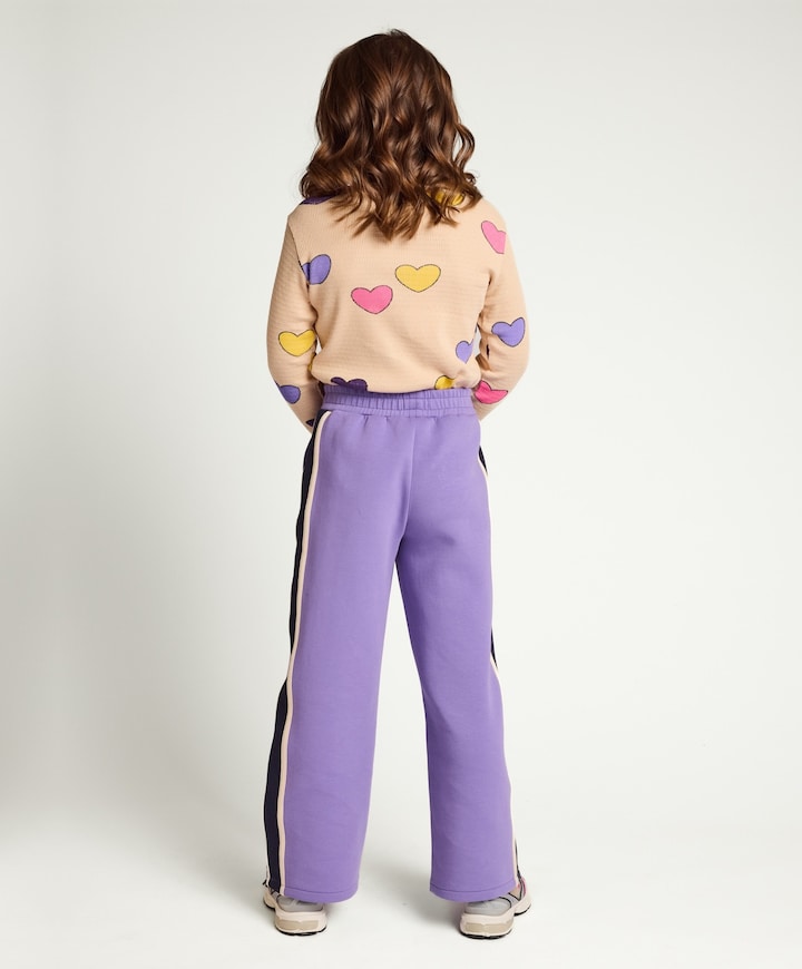 Little scuba wideleg  meisjes broek paars