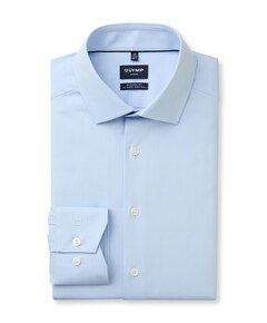 Heren overhemd lange mouw blauw