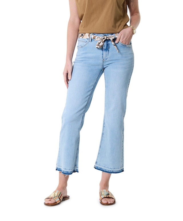 Jeans 7/8 flair blauw