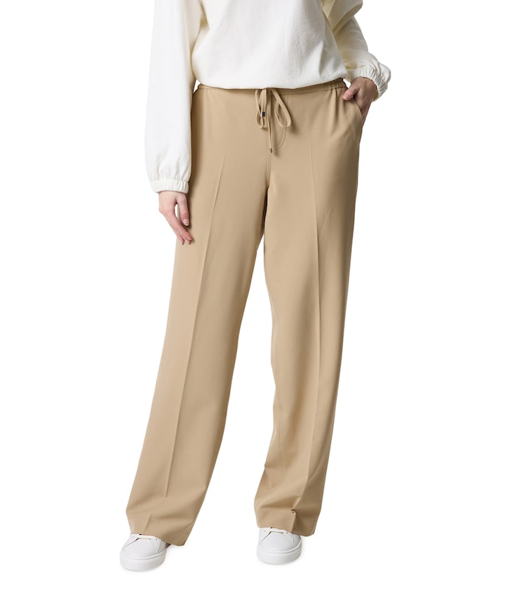 Claudette Palazzo Sidetape L33 dames broek beige