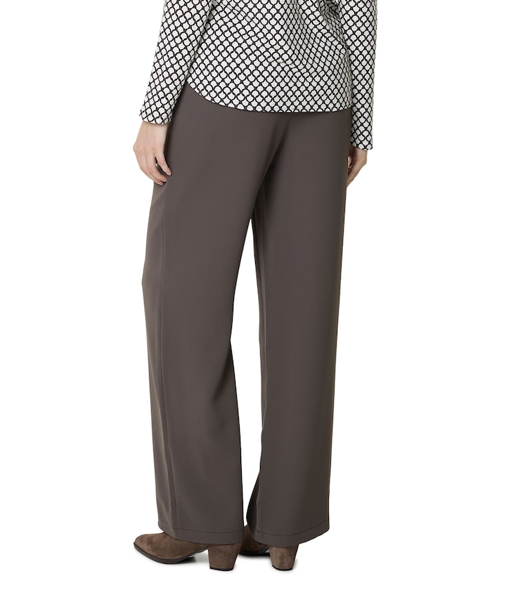 Wide leg dames broek bruin