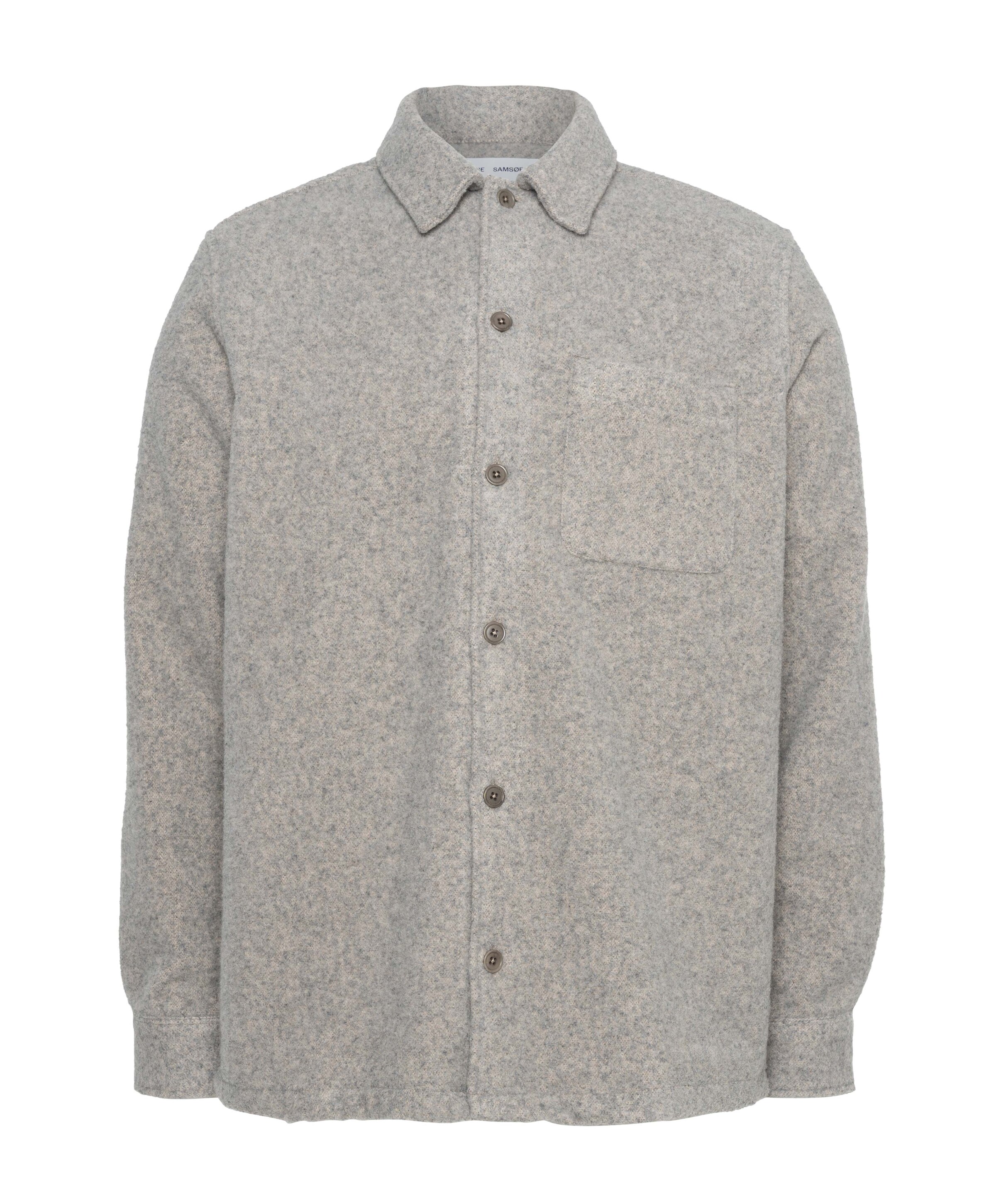 Heren overshirt grijs