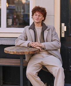 Heren jas beige
