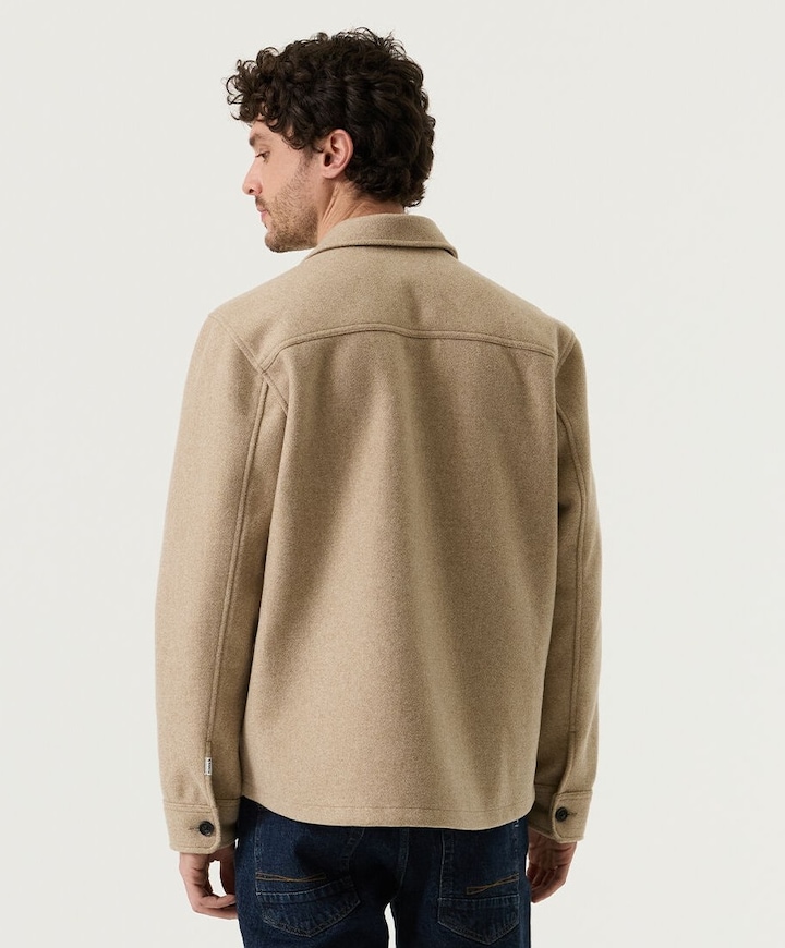 Heren overshirt beige