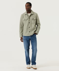 Heren overshirt blauw