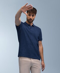 Heren polo blauw