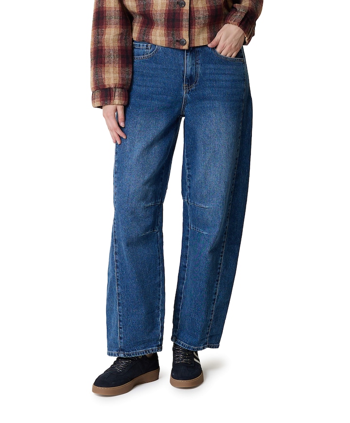 Cayla mid stone used dames jeans blauw