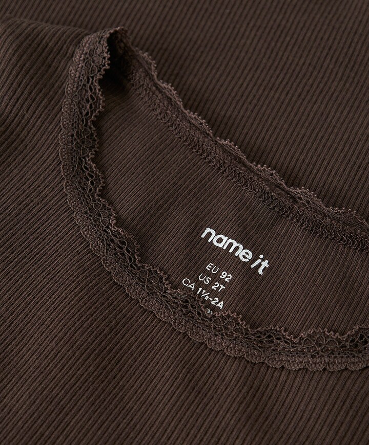 Meisjes longsleeve bruin
