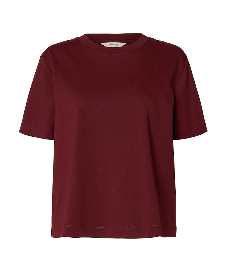 Dames T-shirt bordeaux
