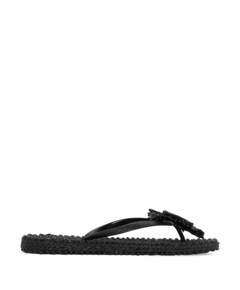 Flip Flop With Flower dames slippers zwart