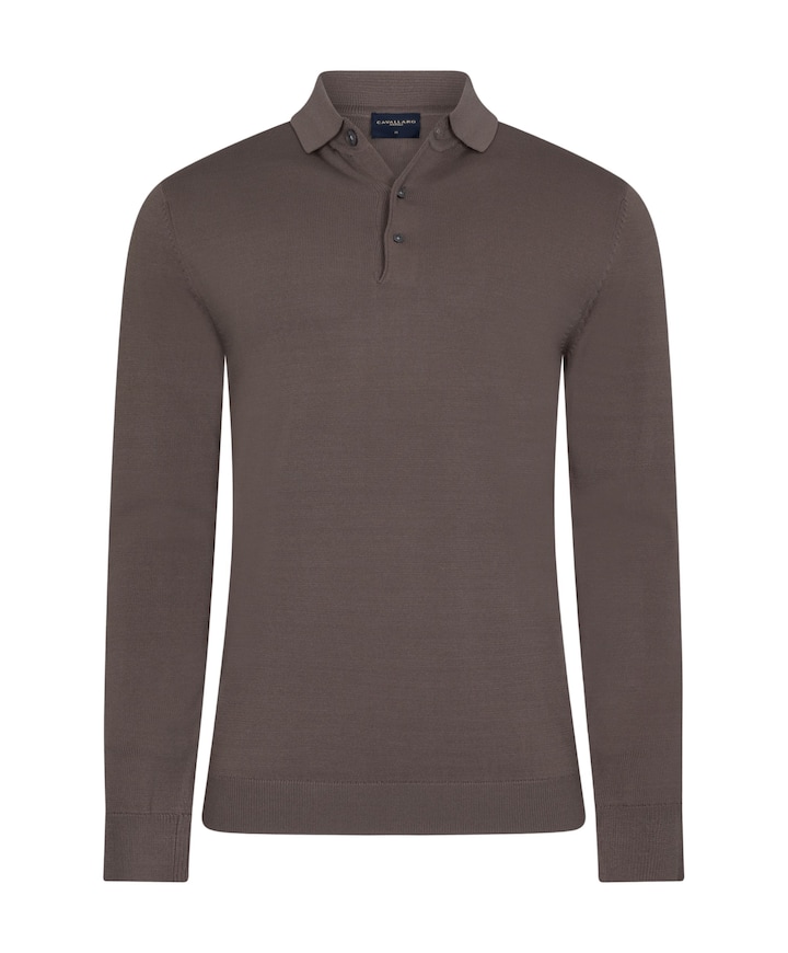Heren polo beige