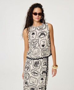 Dames top ecru