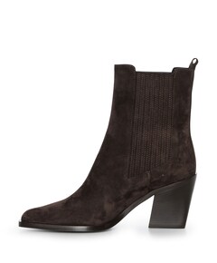 Ysanne dames enkellaarzen bruin