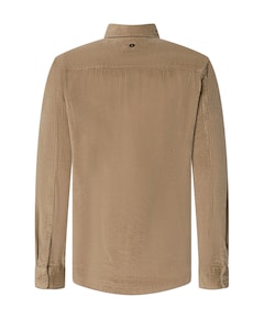 Heren overhemd lange mouw beige