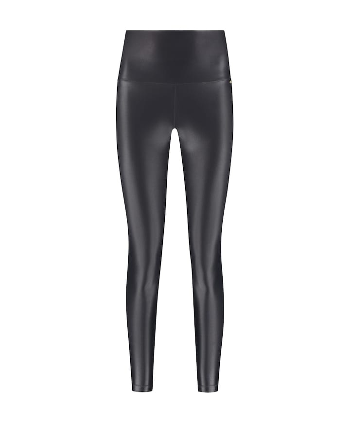 Shine Leggings High Waistband dames tights grijs