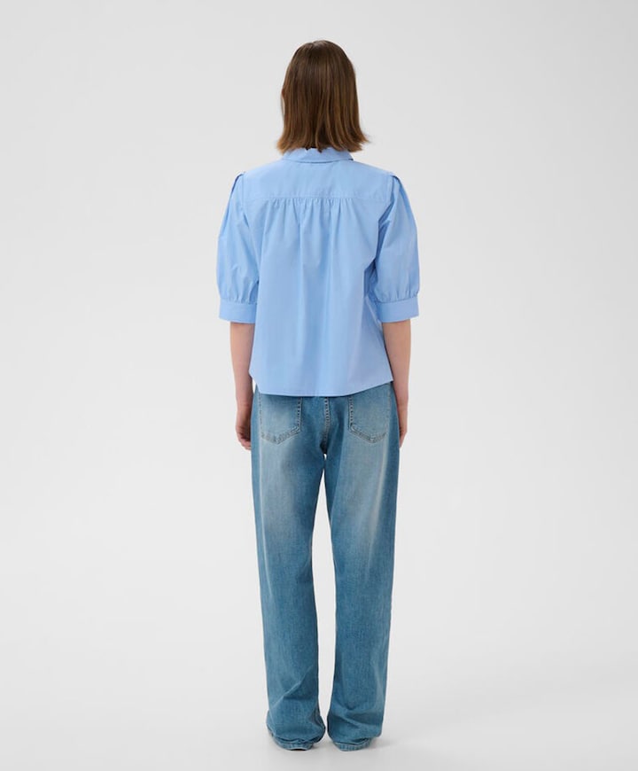 Dames blouse blauw