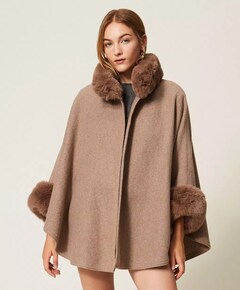 Dames cape beige