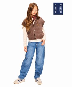 Meisjes vest bruin