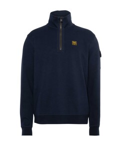 Heren trui met rits blauw