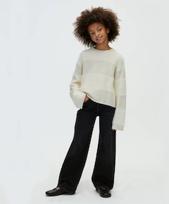 HR WIDE LEG DENIM BLACK meisjes jeans grijs